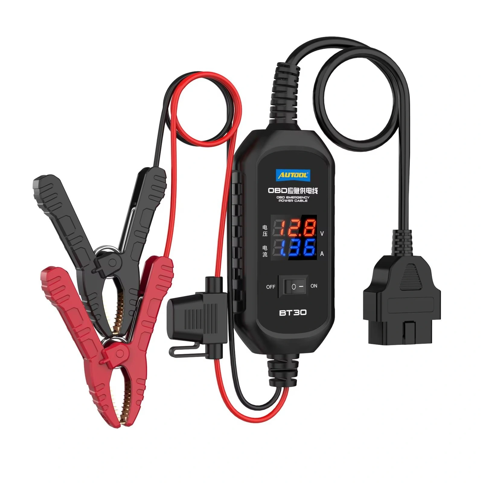 كابل حفظ ذاكرة الكمبيوتر عند تغيير البطارية AUTOOL BT30 OBD2 (مزود بفيوز 3 أمبير)